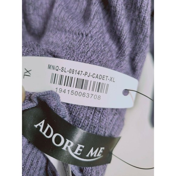 NEW‎ ADORE ME Tops Oyla Women Purple Long Sleeve XL Raglan Ribbed Stretch Solid - Picture 2 of 6